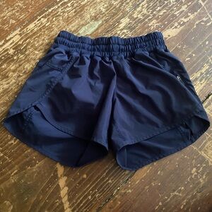 Lululemon Navy Blue Track That Mid Rise Shorts Size 4